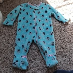 Fuzzy owl footie pjs